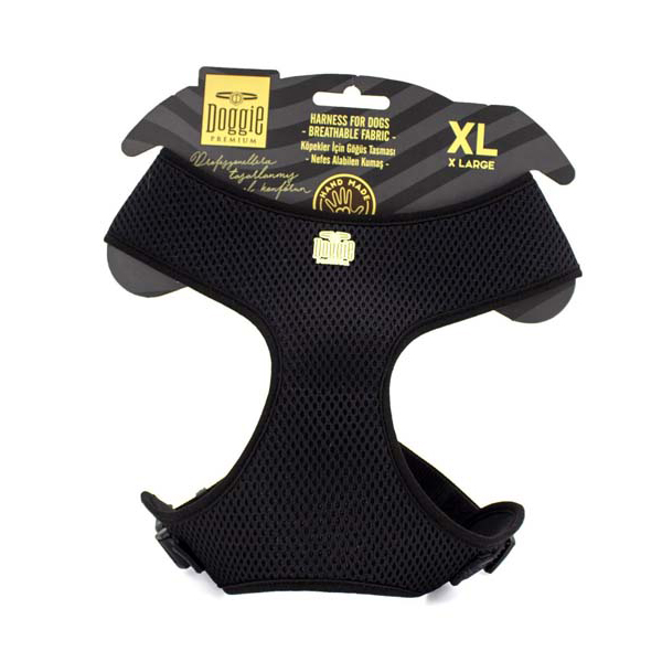 [EASYXLBLACK] Doggie Havalı Dokuma Küçük Irk Köpek Göğüs Tasması Kırmızı (2x50-65 Cm)