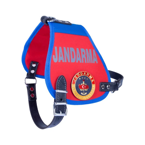 Doggie Görevli Köpek Jandarma Armalı Üniforma Köpek Göğüs Tasması 2.5x70-80 Cm