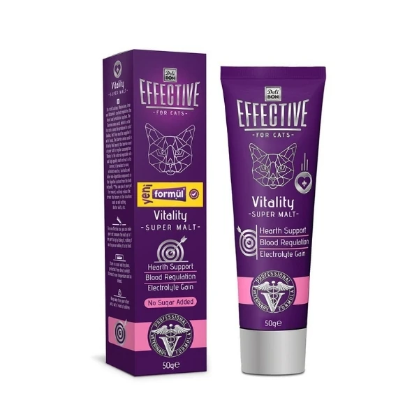 [MALTCATVT50] Delibon Effective Vitality Malt Katkılı Kalp Sağlığı Kedi Macunu (50 Gr)