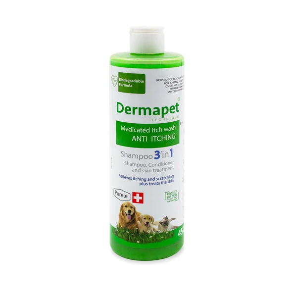 [DERMAPETHEALTY450] Purele Dermapet Dermatolojik Kedi ve Köpek Şampuanı