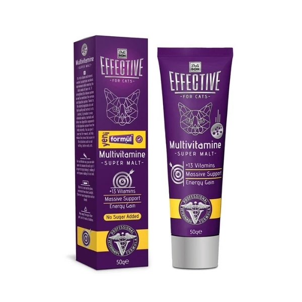 [MALTCATMV50] Delibon Effective Malt Multivitamin Katkılı Kedi Malt Macunu (50 Gr)