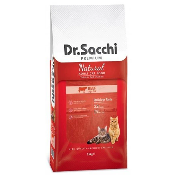 [8690286590054] Dr.Sacchi Premium Natural Biftekli Yetişkin Kuru Kedi Maması