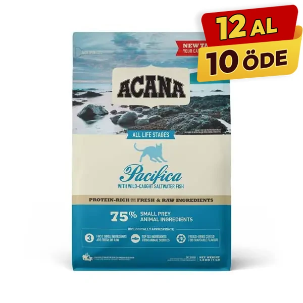[064992714642] Acana Pacifica Balık ve Sebzeli Yavru ve Yetişkin Kedi Maması (1.8 Kg)