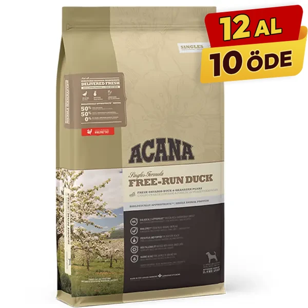 [064992571207] Acana Free-Run Duck Tahılsız Ördekli Yetişkin Köpek Maması (2 Kg)