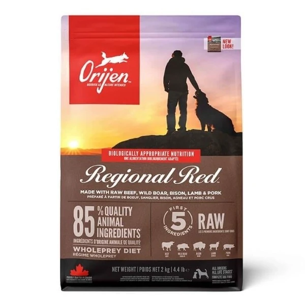 [064992184209] Orijen Regional Red Tahılsız Sığır Etli Yavru Yetişkin Köpek Maması (2 Kg)