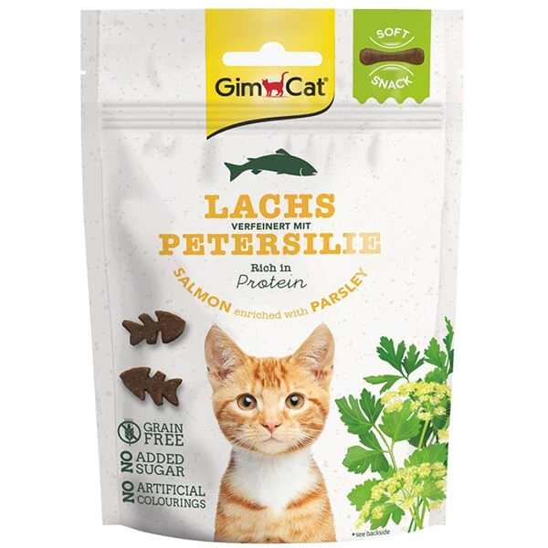 [4002064420738] Gimcat Tahılsız Somon ve Maydonozlu Kedi Ödül Bisküvisi (1 Adet)
