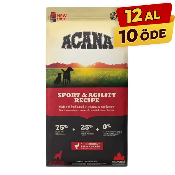 [064992530174] Acana Sport Agility Tavuk ve Balıklı Tahılsız Yetişkin Köpek Maması (17 Kg)