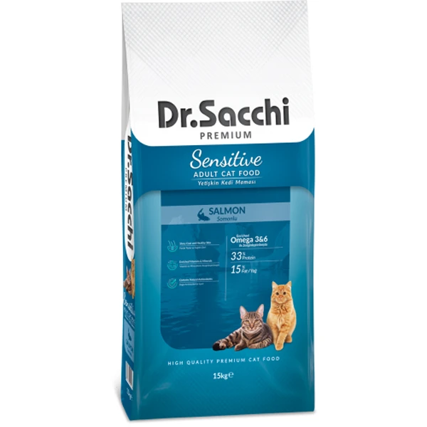 [8690286589928] Dr.Sacchi Premium Sensitive Salmon Yetişkin Kedi Mamasi
