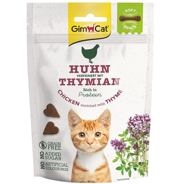 [4002064420721] Gimcat Tahılsız Tavuk ve Kekikli Kedi Ödül Bisküvisi (1 Adet)