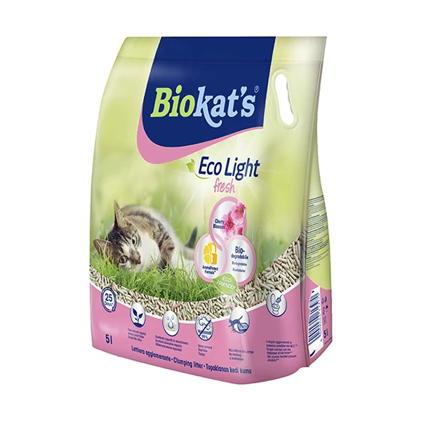 [4002064613970] Biokats Eco Light Fresh Cherry Blossom Kiraz Çiceği Kokulu Pelet Kedi Kumu (1 Adet)