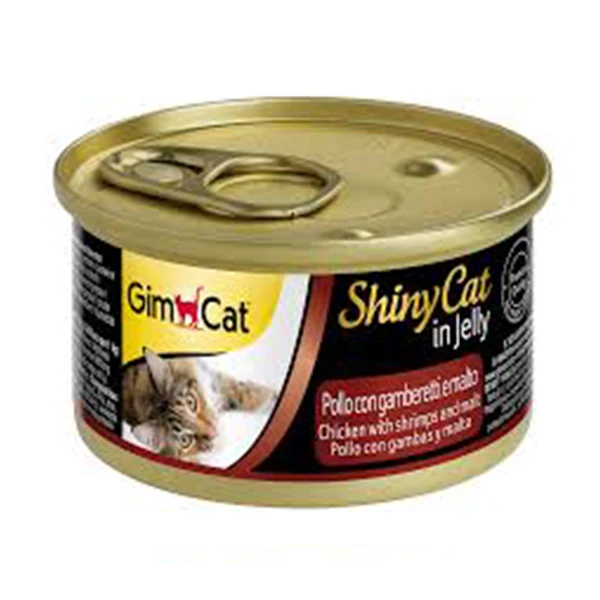 [4002064413273] Gimcat Shinycat Malt Özlü Tavuklu ve Karidesli Yetişkin Konserve Kedi Maması (1 Adet)