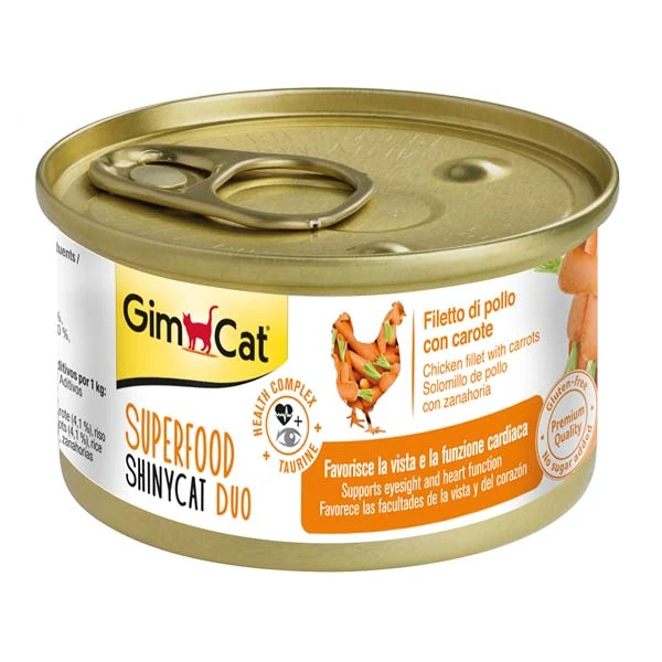 [4002064414508] Gimcat Shinycat Fileto Tavuklu Ve Havuçlu Yetişkin Kedi Konservesi (1 Adet)