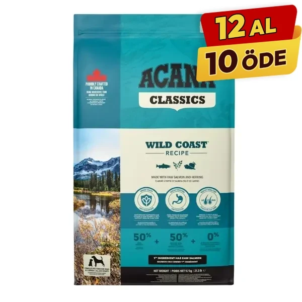 [064992562205] Acana Classics Wild Coast Düşük Tahıllı Balıklı ve Sebzeli Yetişkin Köpek Maması (2 Kg)