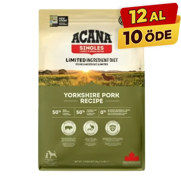 [064992572204] Acana Yorkshire Pork Tahılsız Domuz Etli Yetişkin Köpek Maması (2 Kg)