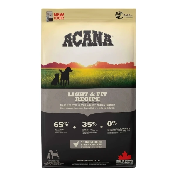 [064992512200] Acana Light-Fit Tahılsız Tavuk ve Balıklı Diyet Yetişkin Köpek Maması (2 Kg)
