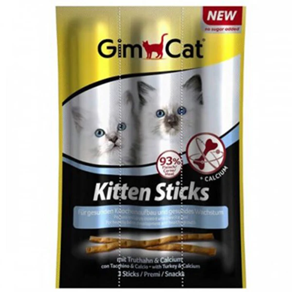 [4002064420448] Gimcat Sticks Kitten Hindili Kedi Ödül Çubuğu (1 Adet)