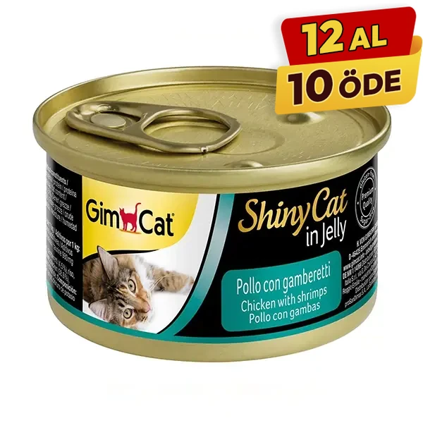 [4002064413129] Gimcat Shinycat Tavuklu Karidesli Konserve Kedi Maması (1 Adet)