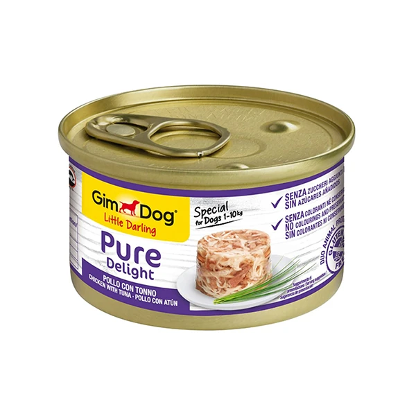 [4002064513027] Gimdog Fileto Tavuk ve Tuna Balıklı Yetişkin Konserve Köpek Maması (1 Adet)