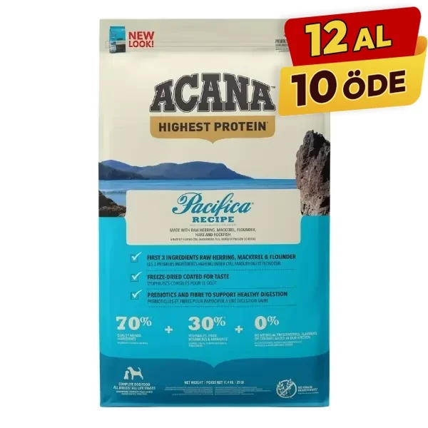 [064992541200] Acana Pacifica Balık ve Sebzeli Yavru ve Yetişkin Köpek Maması (2 Kg)
