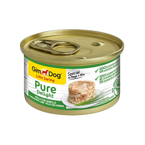 [4002064513041] Gimdog Fileto Tavuk ve Kuzu Etli Yetişkin Konserve Köpek Maması (1 Adet)
