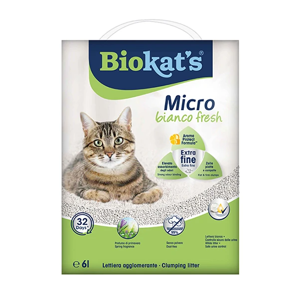 [4002064617404] Biokats Micro Fresh Bahar Kokulu Topaklanan Doğal Kedi Kumu (1 Adet)