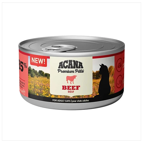 [064992719777] Acana Premium Pate Sığır Etli Yetişkin Konserve Kedi Maması (1 Adet)