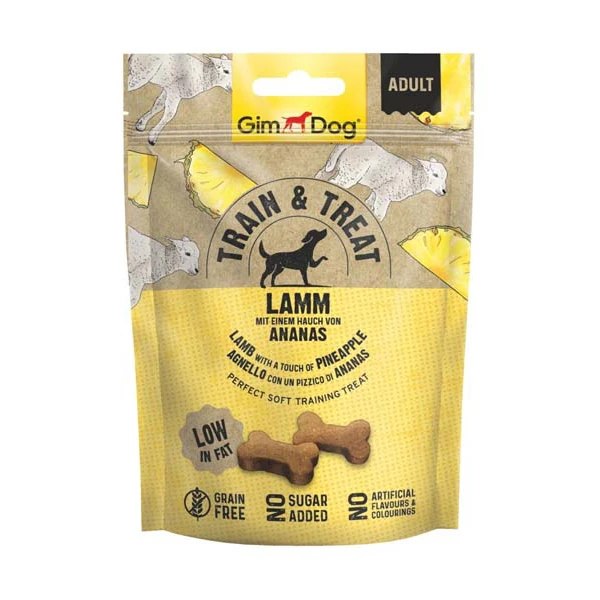 [4002064507866] Gimdog Kuzu Etli ve Ananaslı Köpek Ödül Bisküvisi (1 Adet)