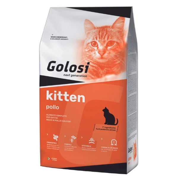 [45408] Golosi Pollo Riso Tavuk ve Pirinçli Yavru Kedi Maması (20 Kg)