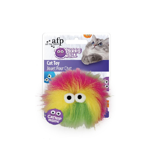 [680-2805] Afp Furry Ball Tüylü Top Kedi Oyuncağı (Pembe)
