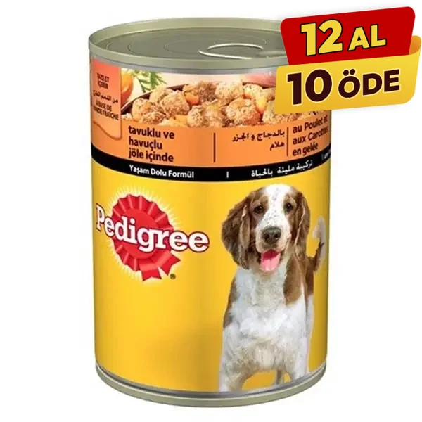 [410658] Pedigree Tavuklu ve Havuçlu Yetişkin Konserve Köpek Maması (1 Adet)