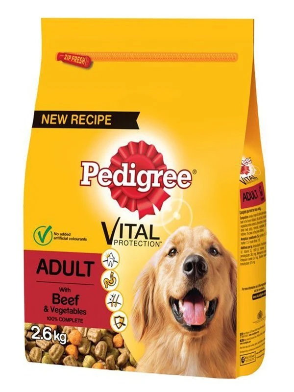 [351198] Pedigree Biftekli ve Kümes Hayvanlı Yetişkin Köpek Maması (2.6 Kg)