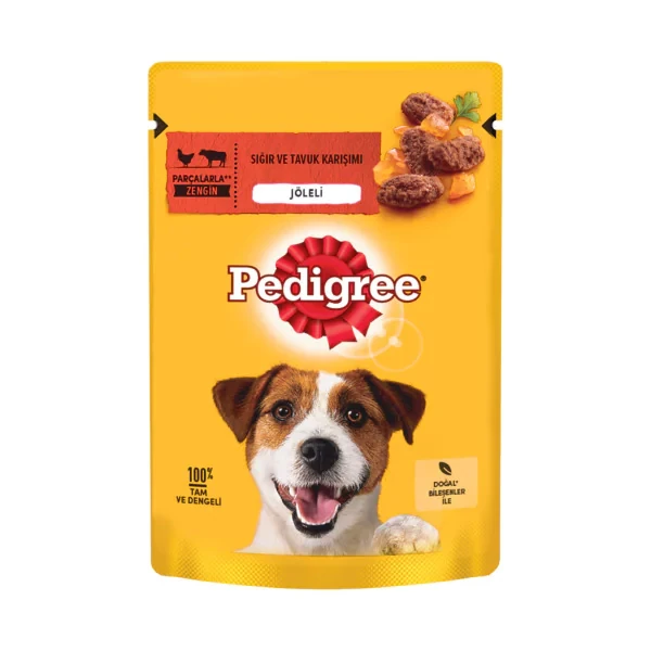 [437444] Pedigree Pouch Sığır Etli ve Tavuklu Yetişkin Konserve Köpek Maması (1 Adet)