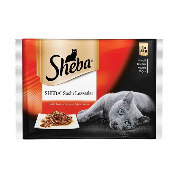 [283334] Sheba Cuisine Etli Çeşitler Konserve Kedi Maması (1 Adet)