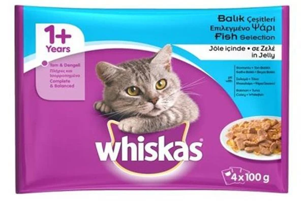 [321119] Whiskas Pouch Multipack Balıklı Yetişkin Konserve Kedi Maması (1 Adet)
