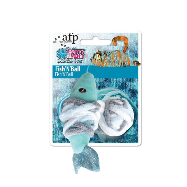 [680-2940] Afp Knotty Habit İplik Balık Peluş Kedi Oyuncağı