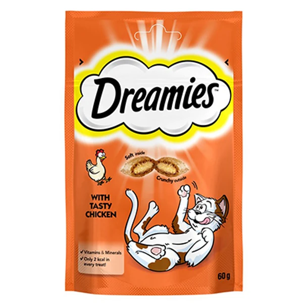 [228482] Dreamies İçi Dolgulu Tavuklu Kıtır Kedi Ödül Maması (1 Adet)