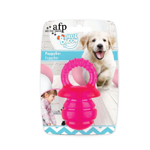 [680-4218] Afp Little Buddy Lastik Yavru Köpek Emziği (Pembe, Small)