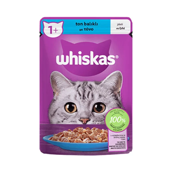[443953] Whiskas Ton Balıklı Jöleli Pouch Yetişkin Konserve Kedi Maması (1 Adet)