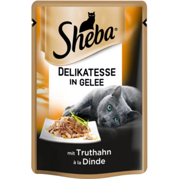 [410045] Sheba Pouch Jöle İçinde Hindili Yetişkin Kedi Konservesi (1 Adet)