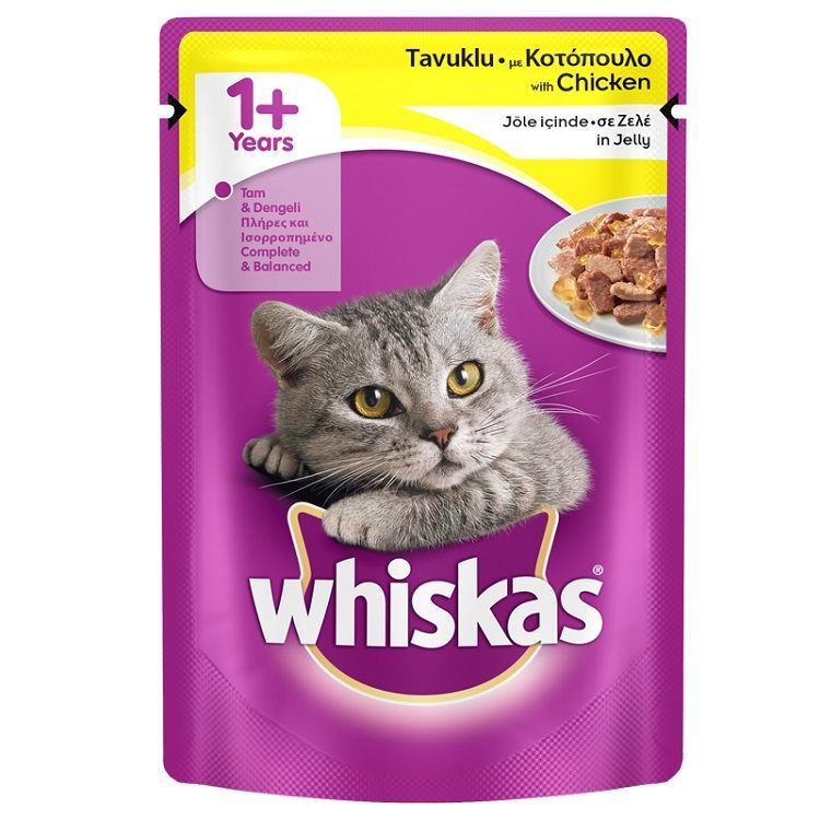 [113805] Whiskas Pouch Tavuklu Yetişkin Kedi Konserve Maması (1 Adet)