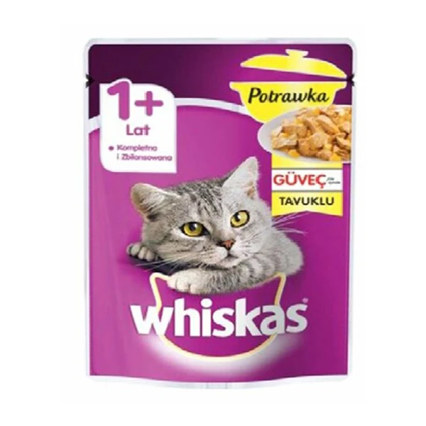[351248] Whiskas Tavuklu Güveç Pouch Konserve Kedi Maması (1 Adet)