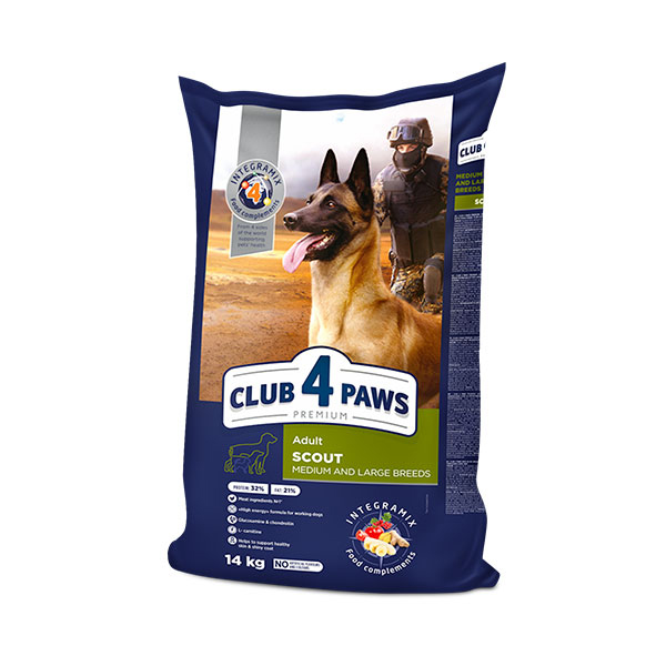 [457-D6291] Club4Paws Premium Scout Medium/Large Breed Tavuklu Yetişkin Köpek Maması