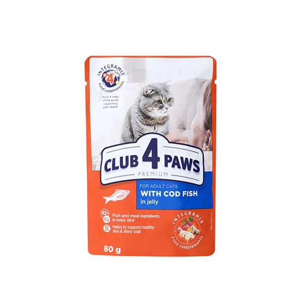 [456-C6464] Club4Paws Premium Morina Balıklı Pouch Konserve Kedi Maması (1 Adet)