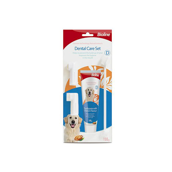 [681-2441] Bioline Tavuk Aromalı Köpek Ağız Bakım Seti