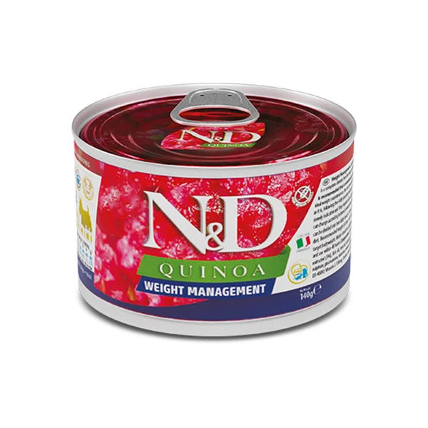 [PND140022] N&D Quinoa Weight Management Kuzu Etli Mini Irk Konserve Yaş Köpek Maması (1 Adet)
