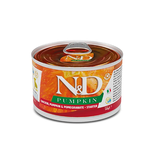 [PND140028] N&D Pumpkin Tavuklu ve Narlı Mini Irk Starter Yavru Konserve Yaş Köpek Maması (1 Adet)
