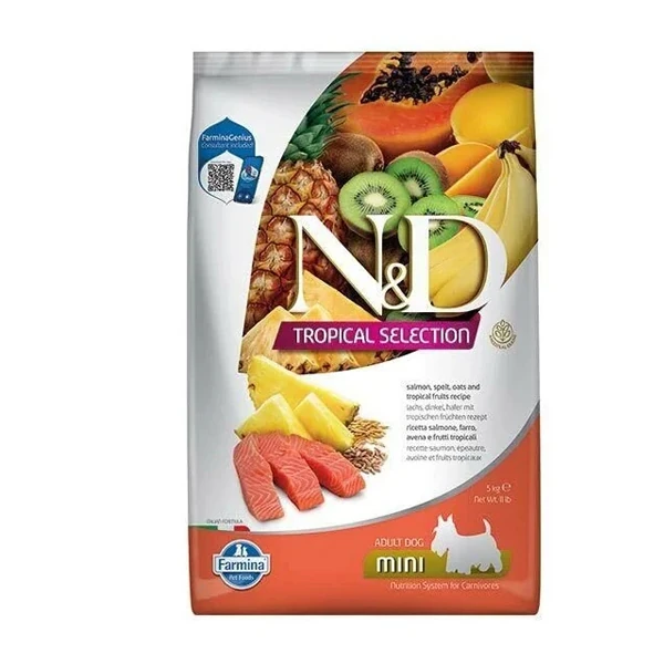 [PND0500063] N&D Tropical Selection Somonlu ve Tropical Meyveli Mini Irk Yetişkin Köpek Maması (5 Kg)