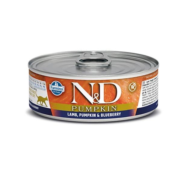 [PND070014] N&D Pumpkin Balkabaklı Kuzu Eti ve Yaban Mersinli Konserve Kedi Maması (1 Adet)