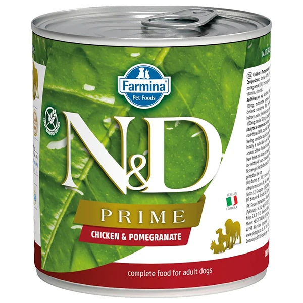 [PND285008] N&D Prime Tavuklu ve Narlı Konserve Yaş Köpek Maması (1 Adet)
