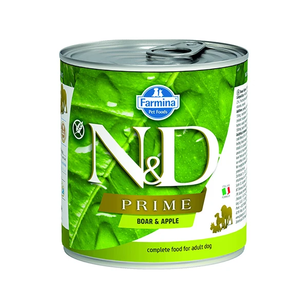 [PND285006] N&D Prime Yaban Domuzu ve Elmalı Konserve Yaş Köpek Maması (1 Adet)